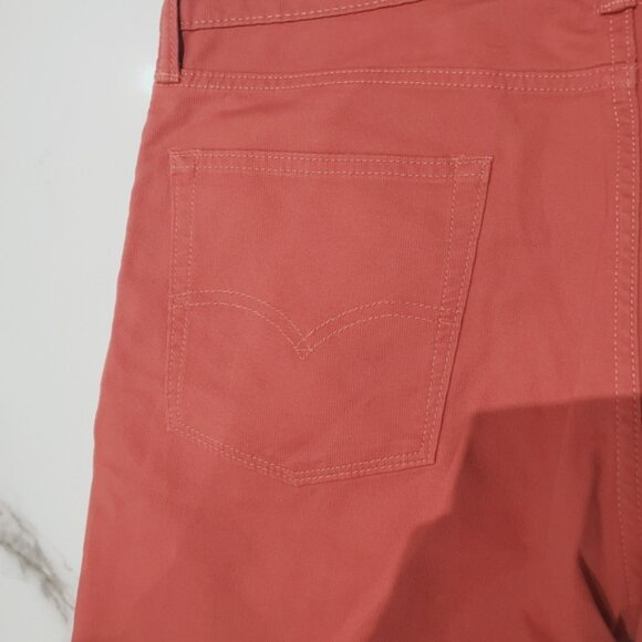LEVI STRAUSS #513 Limited Edit. Super Rare Salmon Red Denim Jeans - Picture 7 of 15